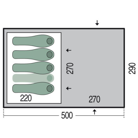Familienzelt Pinguin Omega 4