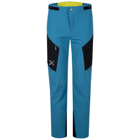 Herren-Softshellhose Montura Ritmo Pants blau SteelBlue/SunnyLime