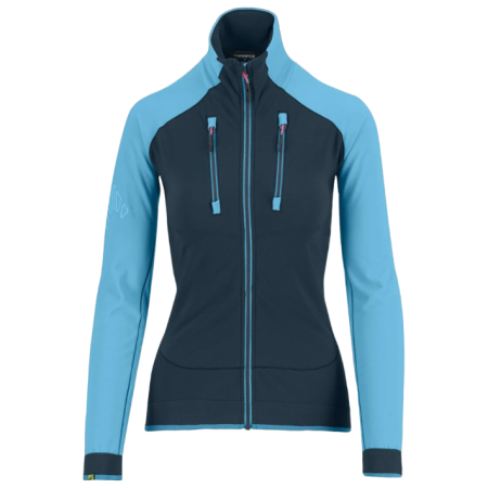 Damen Funktions-Sweatshirt Karpos Alagna Evo W Jacket blau/hellblau Midnight/Blue Atoll