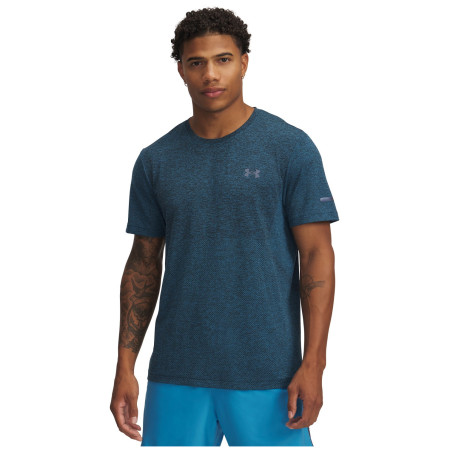 Herren-Funktionsshirt Under Armour Seamless Stride SS dunkelblau Ether Blue / / Reflective