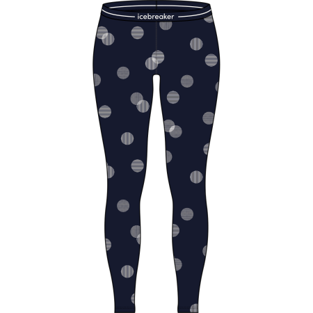 Damen-Funktionsunterhose Icebreaker W Mer 260 Vertex Leggings FallFlakes dunkelblau Midnight Navy/Snow/J