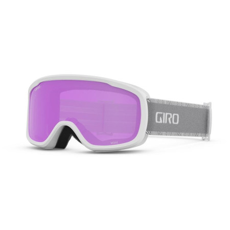 Damen Ski-Brille Giro Moxie weiß White Grey Chute Amber Pink/Yellow