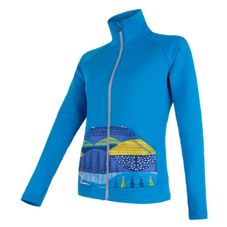 Damen-Sweatshirt Sensor Tecnostretch Pattern modrá blau