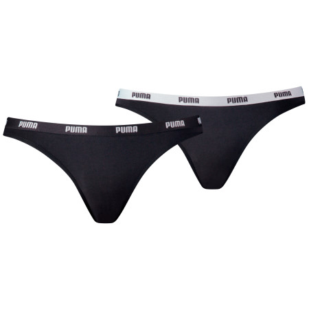 Damenhöschen Puma Bikini 2P Pack schwarz Black