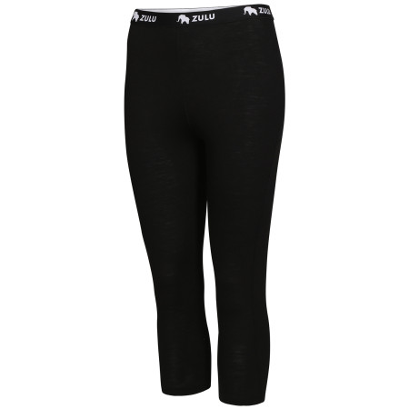 Damen 3/4 Unterhosen Zulu Merino 160 schwarz Black