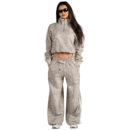 Damen-Sweatshirt Nebbia Half-Zip Leopard Sweatshirt Primal