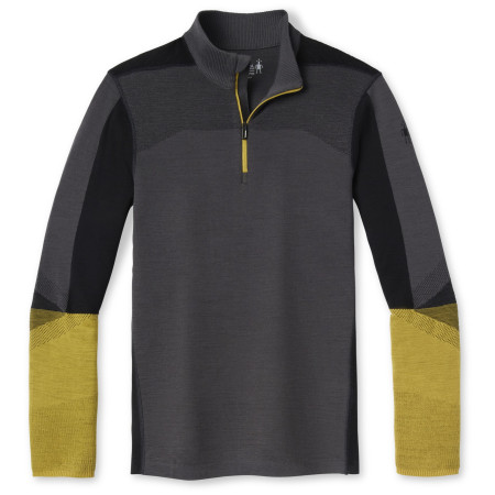 Herren-Funktionsshirt Smartwool Intraknit Merino 200 Colorblock 1/4 Zip grau/gelb ForgedIron