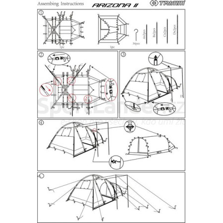 Familienzelt Trimm Arizona II