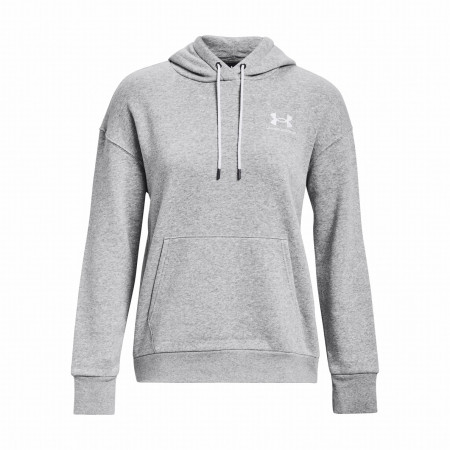 Damen-Sweatshirt Under Armour Essential Fleece Hoodie hellgrau ModGrayLightHeather/White