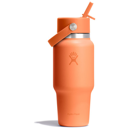 Thermotasse Hydro Flask Wide Flex Straw Travel Bottle 24 Oz orange nectar orange