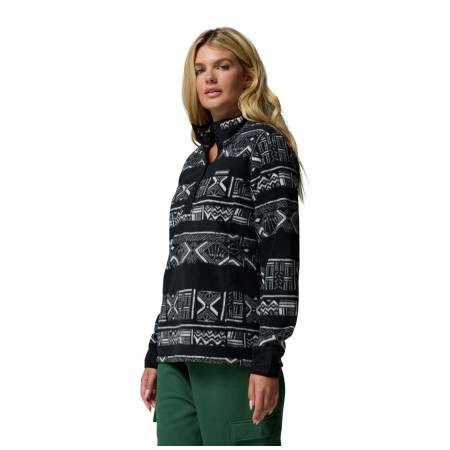 Damen-Sweatshirt Columbia Benton Springs™ Printed Half Snap schwarz Black Deschutes Days