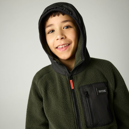 Kinder-Sweatshirt Regatta Munro Hybrid Jacket DarkKhak/Blk