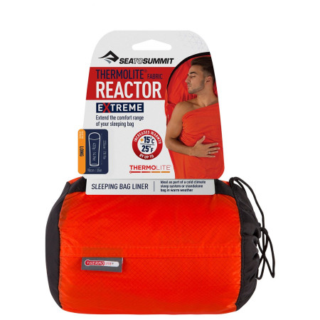 Schlafsackeinlage Sea to Summit Thermolite Reactor Extreme Lon rot OrangeSack/RedLiner
