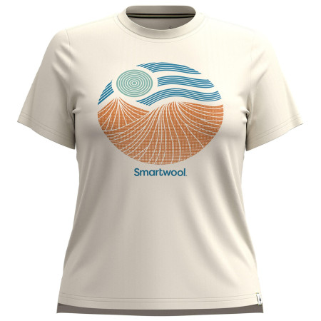 Damen-T-Shirt Smartwool Horizon View Short Sleeve Graphic Tee beige almond