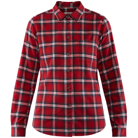 Damenhemd Fjällräven Övik Flannel Shirt W rot Deep Red