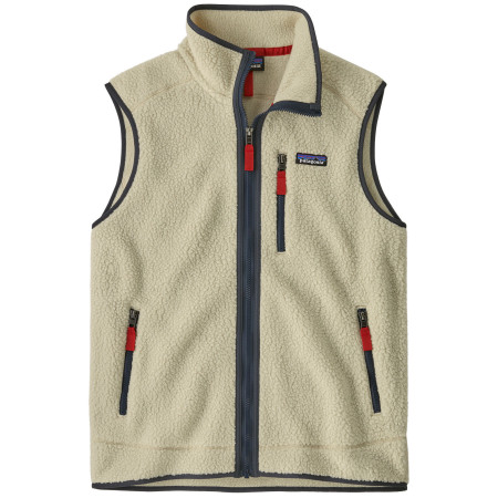 Herrenweste Patagonia Men's Retro Pile Fleece Vest beige Pelican w/Smolder Blue
