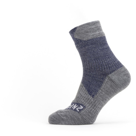 Wasserdichte Socken SealSkinz Bircham grau/blau Navy Blue/Grey Marl