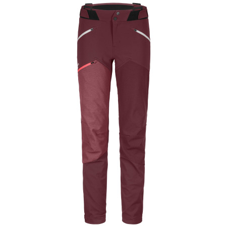 Damenhose Ortovox W's Westalpen Softshell Pants rot Winetasting