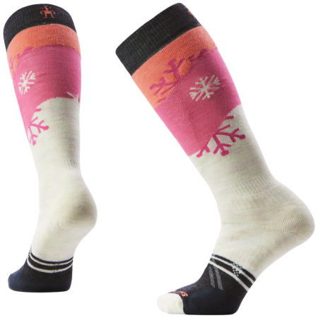Ski-Socken Smartwool W Ski Full Cushion Snowpocalypse OTC weiß/rosa MOONBEAM