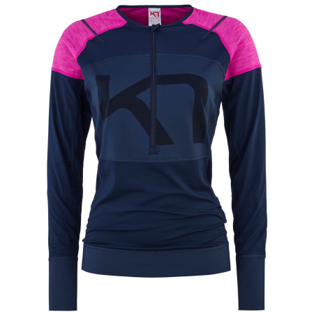 Damen-T-Shirt Kari Traa Stil H/Z schwarz/rosa Rroyal
