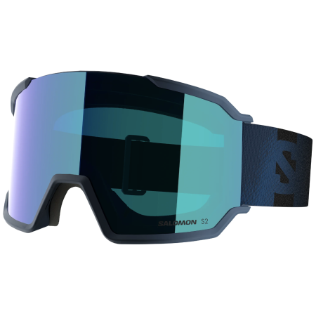 Skibrille Salomon S/VIEW 3 ML blau DRESS BLUE/Mid Blue