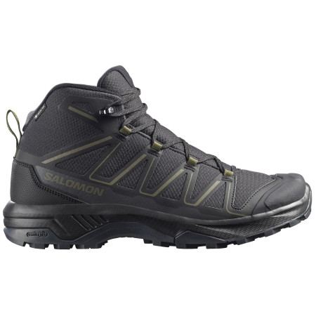 Herren Trekkingschuhe Salomon Exraise Mid Gtx schwarz/grün Black / Black / Olive Night