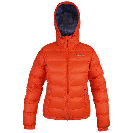 Damen Daunenjacke Warmpeace Brenta orange/blau mandarine/navy