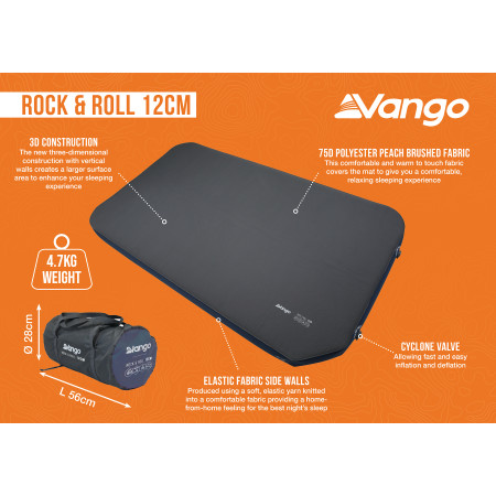 Selbstaufblasbare Matratze Vango Rock & Roll 12cm