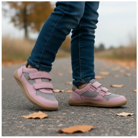 Dětské celoroční barefoot boty Bugga Safi Pink