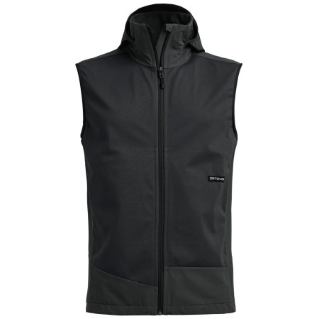 Herrenweste Ortovox Ortler Softshell Plus Vest schwarz Black Raven