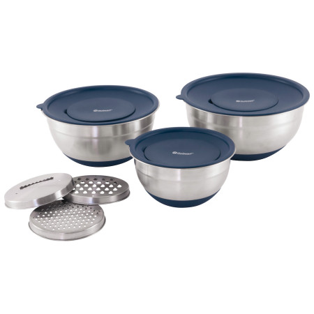Schüssel-Set Outwell Chef Bowl Set Lids & Graters silber Silver