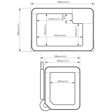 Kompressor-Kühlschrank Yolco BCX30