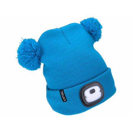 Mütze mit Stirnlampe Extol Kids blau