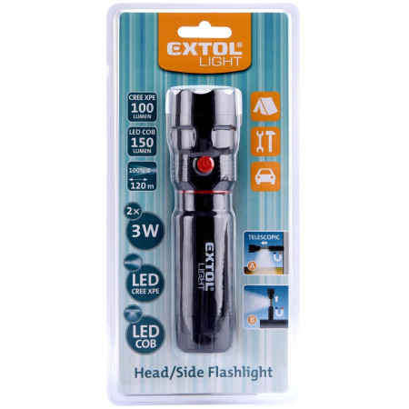 Leuchte Extol 100lm, CREE + 150lm, COB