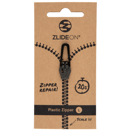 Ersatz-Reißverschluss ZlideOn Plastic Zipper L schwarz