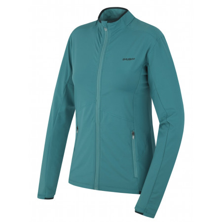 Damen-Sweatshirt Husky Tarp Zip grün fd.turquoise