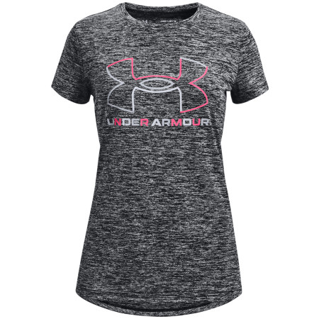 Kinder-T-Shirt Under Armour Tech BL Twist SS schwarz Black / Steel / Cerise