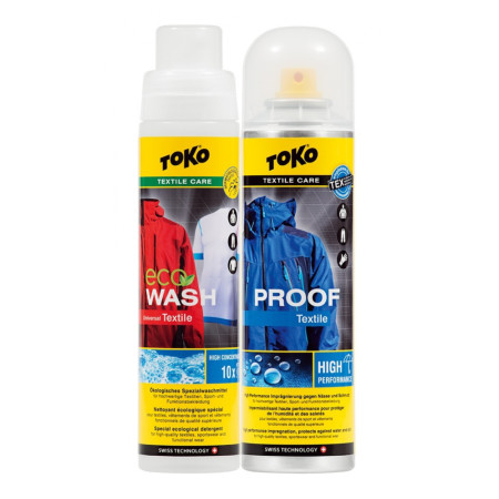 Imprägnierung für Textilien TOKO Duo Pack Textile Proof & Textile Wash 250 ml
