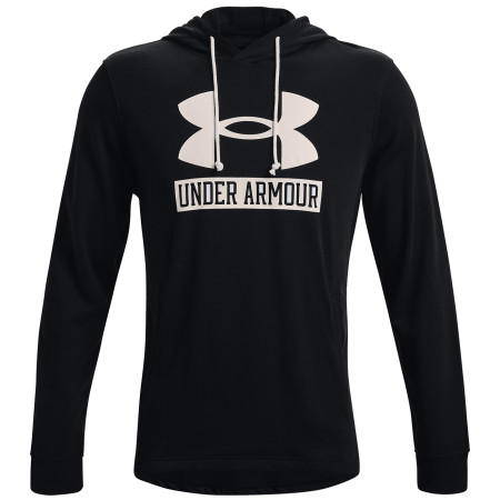 Herren-Sweatshirt Under Armour Rival Terry Logo Hoodie 2022 schwarz Black / / Onyx White
