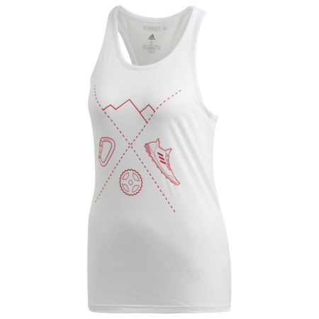 Damenunterhemd Adidas W Ascend Tank weiß White