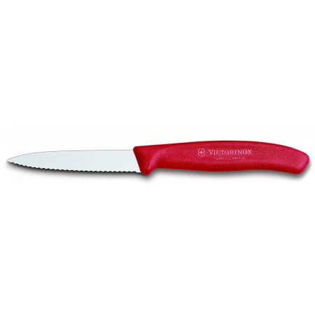 Gemüsemesser Victorinox gewellt 8 cm rot