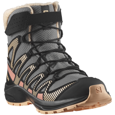 Kinder Winterschuhe Salomon Xa Pro V8 Winter Waterproof grau Pewter / Black / Peach Fuzz