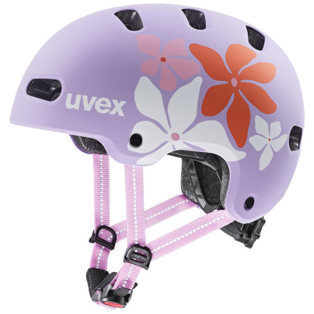 Kinder Fahrradhelm Uvex Kid 4 Style lila flower lilac matt