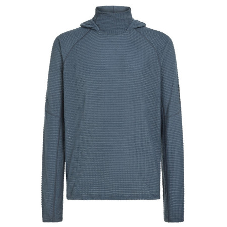 Herren-Sweatshirt Icebreaker Men Mer 400 RealFleece Grid Pulover Hood blau/grau Abyss
