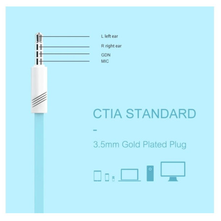Kopfhörer Swissten EARBUDS RAINBOW YS-D2