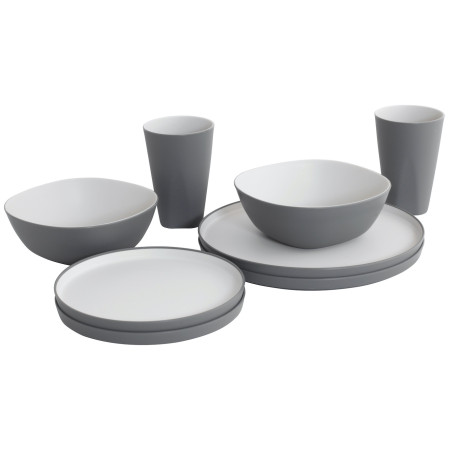 Geschirrset Outwell Gala 2 Person Dinner Set grau Grey Mist