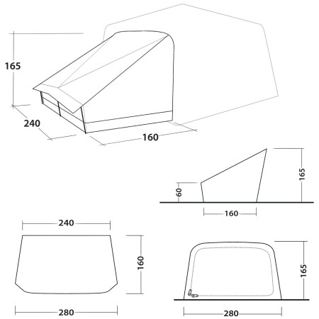 Zelterweiterung Outwell Fastlane 300 Annexe
