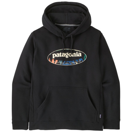 Herren-Sweatshirt Patagonia Men's '95 Oval Logo Uprisal Hoody schwarz Black: Kaleido