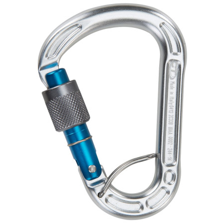 Karabiner Climbing Technology Concept SGL silber/blau Polished/ColorGate