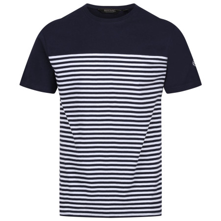 Herren-T-Shirt Regatta Shorebay Tee dunkelblau Navy/WhitStr